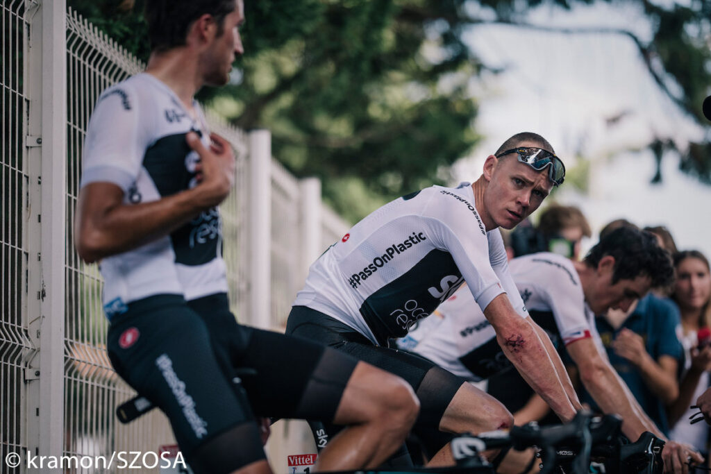 Team Sky (INEOS) cool down at Tour de France 2018